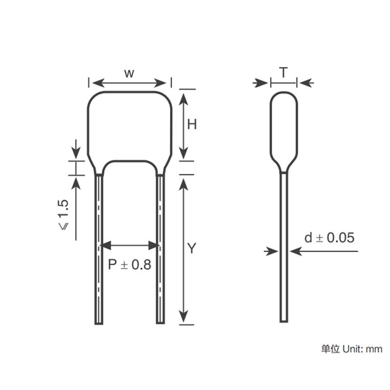 CBB81 ซีรีส์ ตัวเก็บประจุฟิล์ม/ฟอยล์โพลีโพรพิลีน Metallized แรงดันสูง